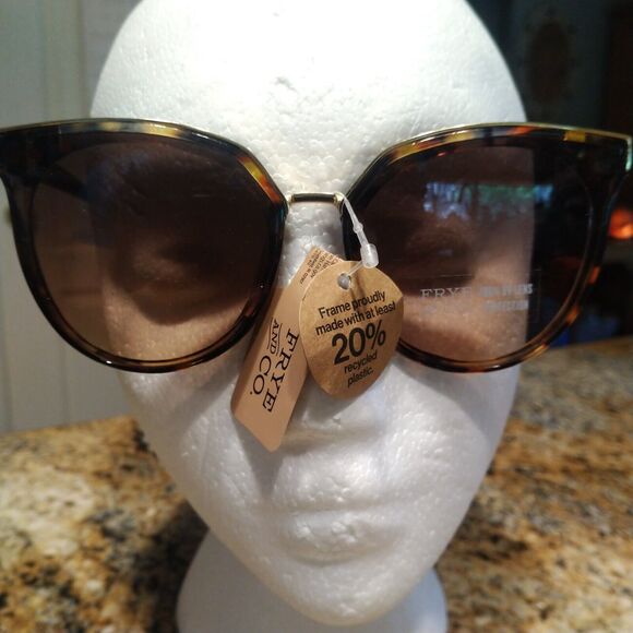 Frye and Co. Tortoise Shell Brown Sunglasses 100% UV Lens Protection NWT main image 6